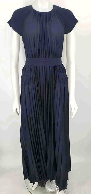 CURRENT AIR Navy Pleated Short Sleeves Size X-SMALL Dress