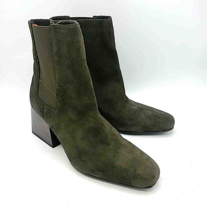 BLONDO Olive Brown Suede Bootie Shoe Size 8-1/2 Shoes