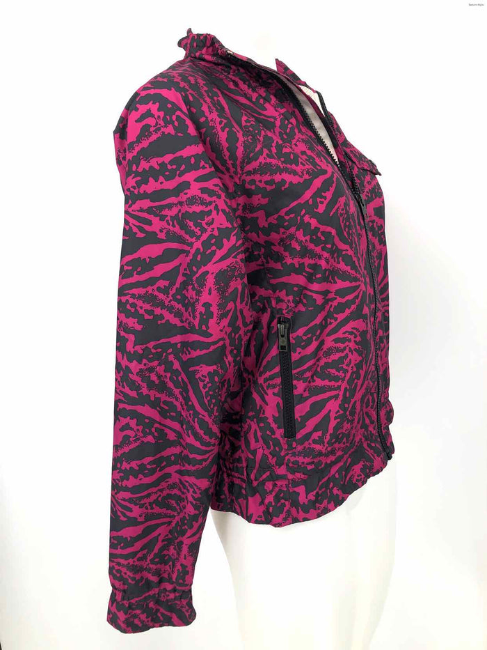 THE NORTH FACE Fuchsia Black Print Zip Front Size SMALL (S) Activewear Jacket