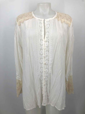 JOHNNY WAS White Lace Longsleeve Size LARGE  (L) Top