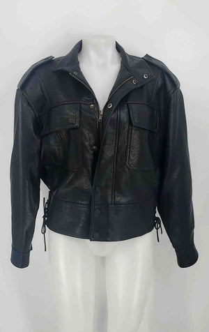 MOTHER Black Faux Leather Bomber Women Size SMALL (S) Jacket