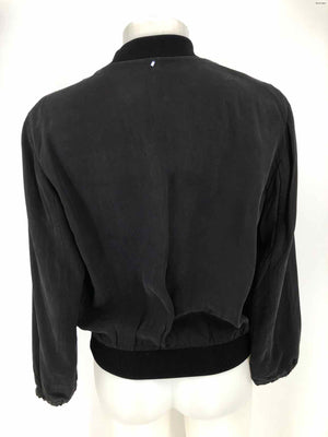 SPORTMAX Charcoal Black Made in Italy Zip Front Women Size 8  (M) Jacket