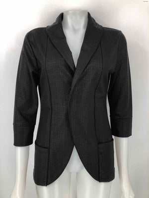 VENTI6 Black Print Blazer Women Size LARGE  (L) Jacket