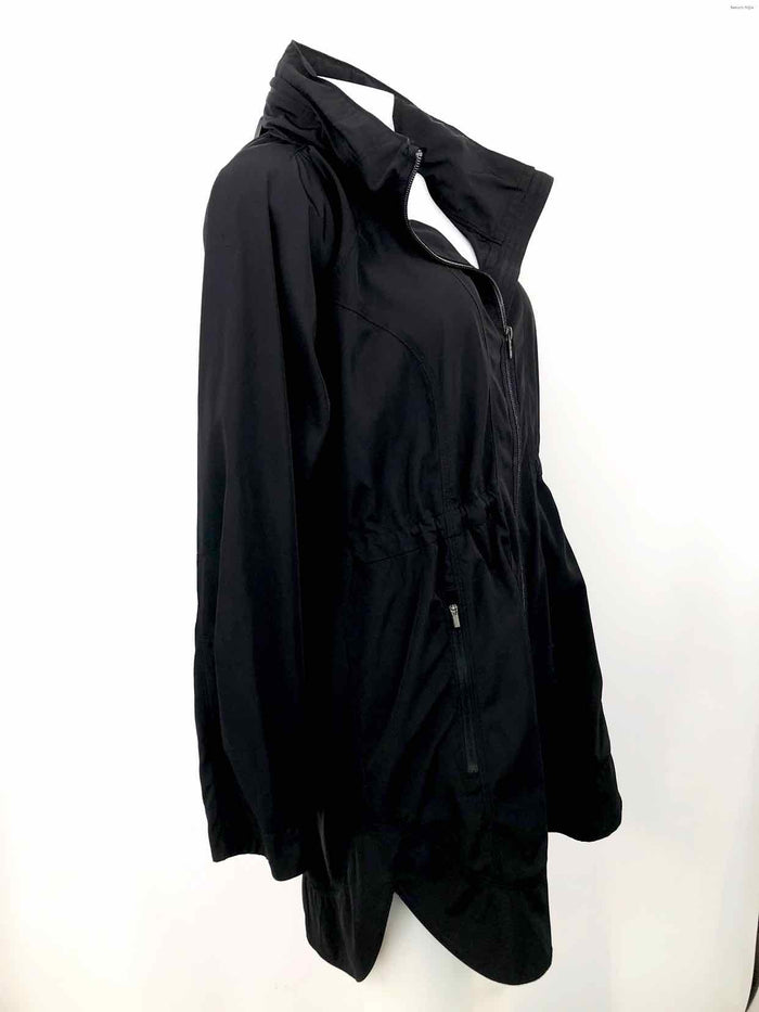 ATHLETA Black Nylon Zip Front Size SMALL (S) Activewear Jacket