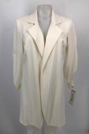 JOSEPH RIBKOFF Ivory Drape Front Women Size 14  (L) Jacket