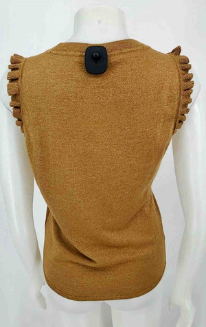 PAIGE Tan Knit Sparkle Tank Size LARGE  (L) Sweater