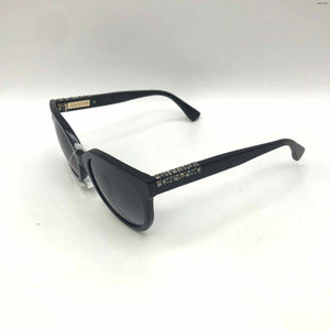 LANVIN Black Gray Pre Loved Crystal Sunglasses w/case