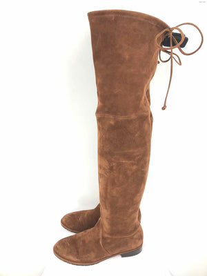 STUART WEITZMAN Brown Suede Knee High Boot Shoe Size 6-1/2 Shoes