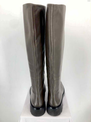 VINCE Brown Black Leather Knee High Boot Shoe Size 11 Shoes