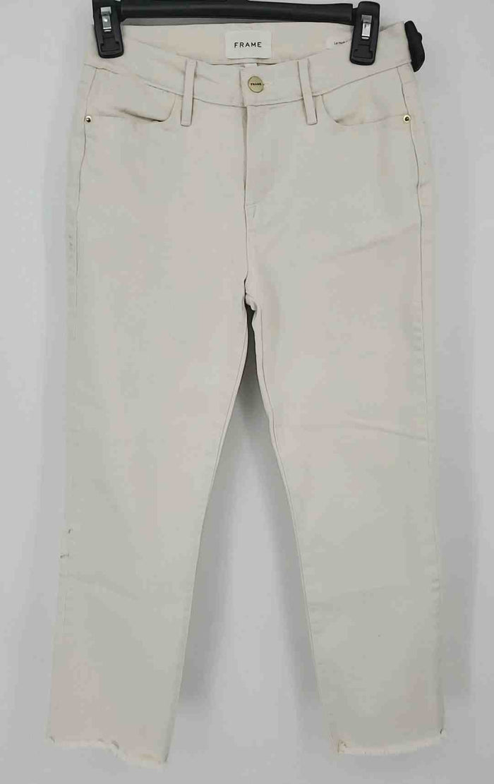 FRAME Off White Denim Straight Leg Size 25 (XS) Jeans