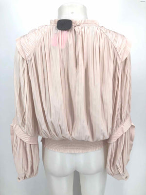 JOIE Lt Pink Pleated Longsleeve Size MEDIUM (M) Top