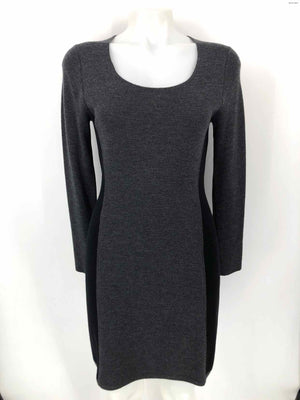 THEORY Gray Black Knit Longsleeve Size LARGE  (L) Dress