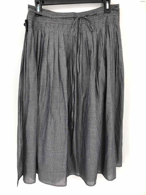 JOIE Gray White Cotton Pinstripe pleated Size MEDIUM (M) Skirt