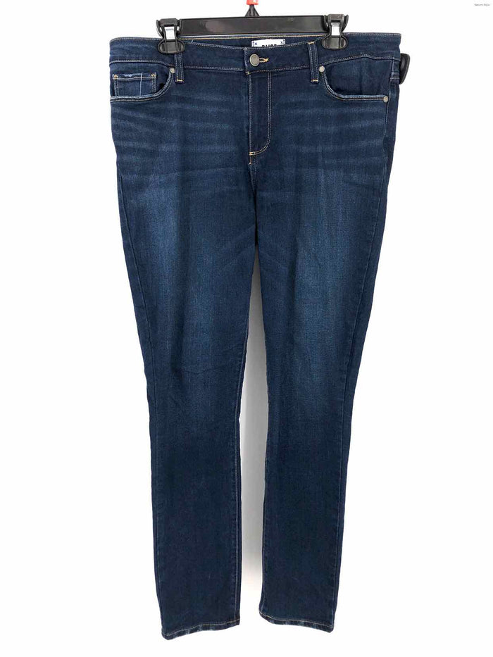 PAIGE Dk Blue Denim Mid Rise - Skinny Size 33  (XL) Jeans