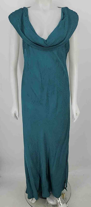 MAEVE - ANTHROPOLOGIE Teal Draped Maxi Length Size X-LARGE Dress