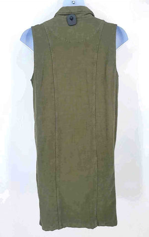 ANTHROPOLOGIE Olive Linen Women Size MEDIUM (M) Vest