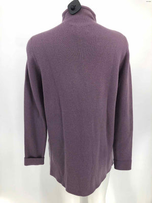 SAKS 5TH AVE Purple Knit Zip Up Longsleeve Size MEDIUM (M) Sweater