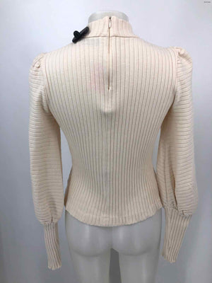 ALEMAIS Ivory Knit Mock Turtleneck Longsleeve Size 8  (M) Sweater