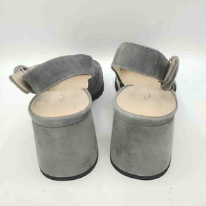 PELLE MODA Gray Suede Chunky Heel Shoe Size 7 Shoes