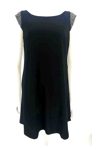 JOSEPH RIBKOFF Black Embellishment Cap Sleeve Size 8  (M) Dress