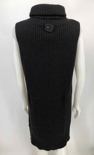 NICOLE FARHI Gray Wood Ribbed Dress & Cardigan Size LARGE  (L) Dress Set