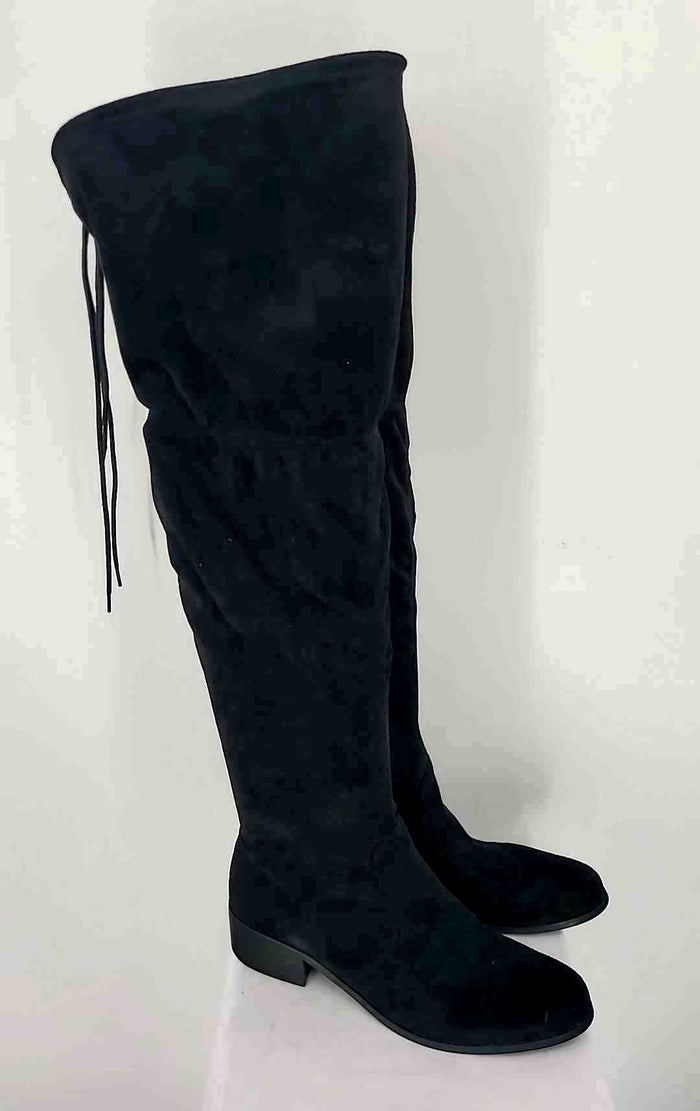 CHARLES DAVID Black Ultra Suede Over the Knee Shoe Size 9 Boots