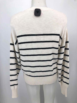 SANCTUARY White & Black Cotton Stripe Pullover Size MEDIUM (M) Sweater