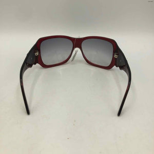 SALVATORE FERRAGAMO Red Clear Pre Loved Crystal Sunglasses w/case