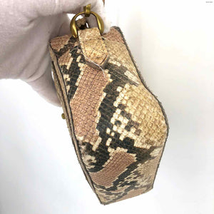 MADEWELL Cream Pink Pre Loved Snake print Crossbody Purse