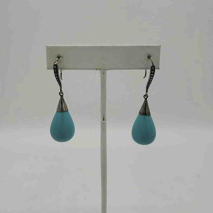 Blue Sterling Silver Drop ss Earrings