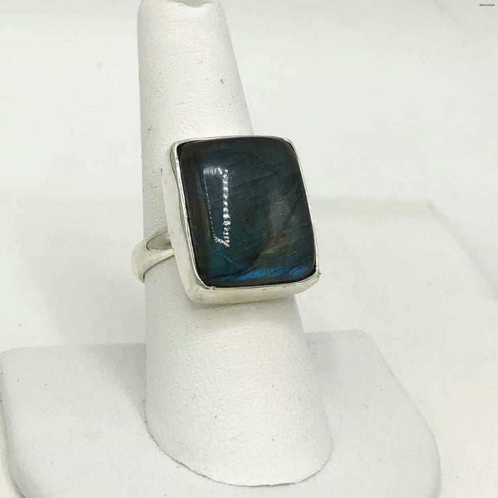 Sterling & Labradorite SZ 8.5 Ring SS