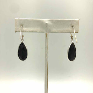 Faceted SS Onyx Ear