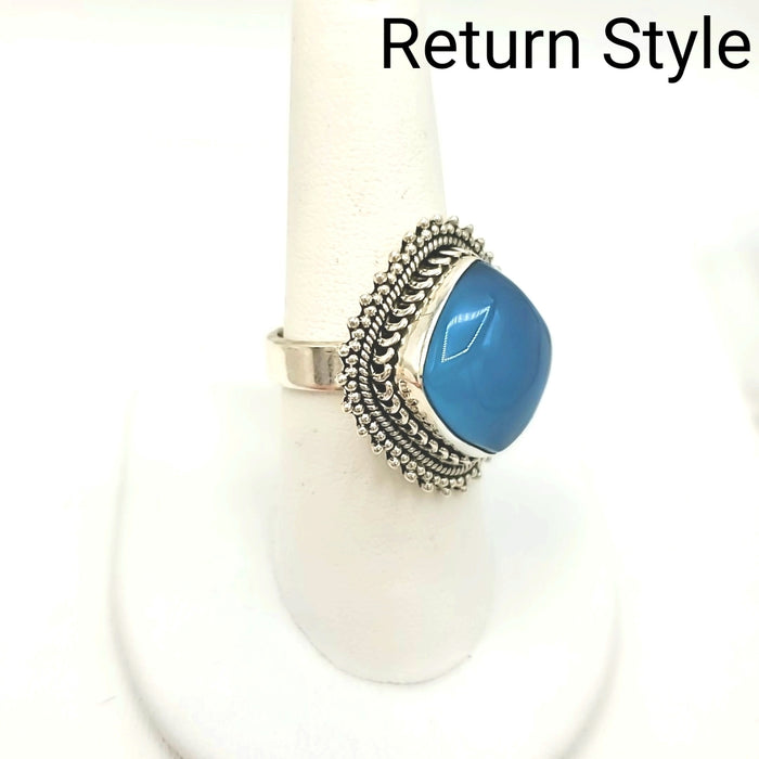 Sterling & Chalcedony SZ 8 Ring SS