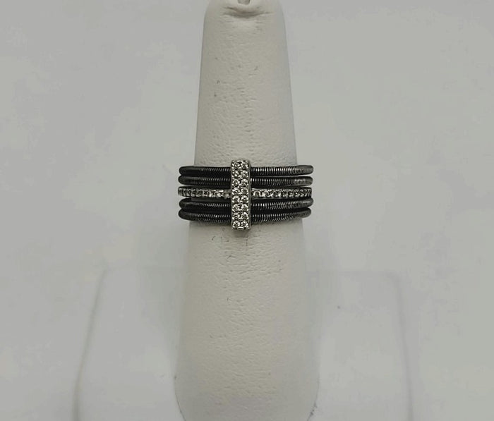 Gray Sterling Silver SZ 7 Ring SS