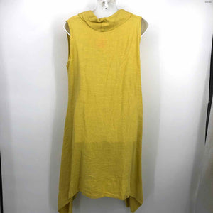 SAGA Yellow Made in Italy Cowl Neck Tank Size LARGE  (L) Dress