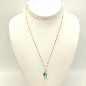 Sterling Silver Amber ss Necklace