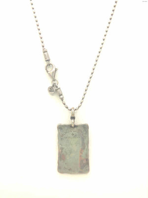 SILPADA Sterling Silver Leaf Rectangle ss Necklace