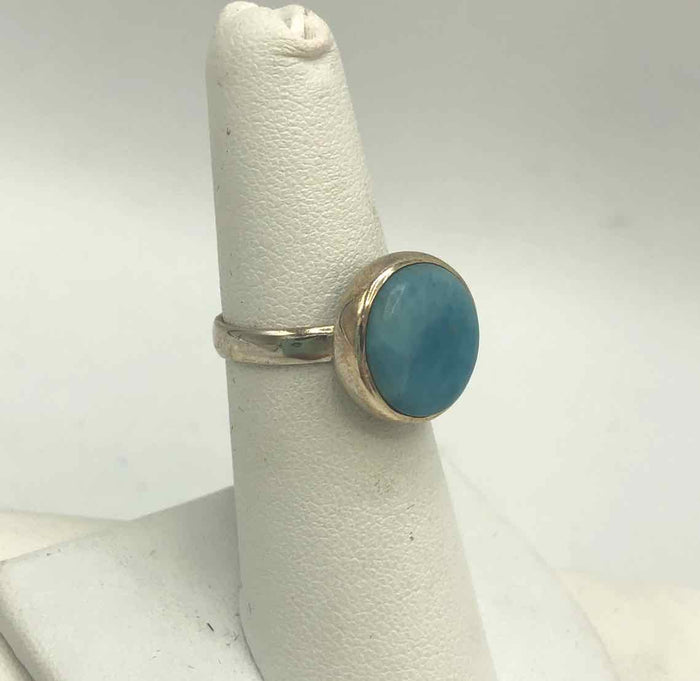 Sterling Silver Larimar New! SZ 6 Ring SS