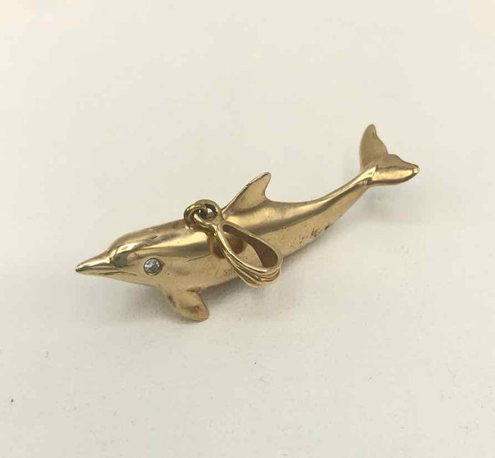 14K Gold Dolphin 14K-Charm