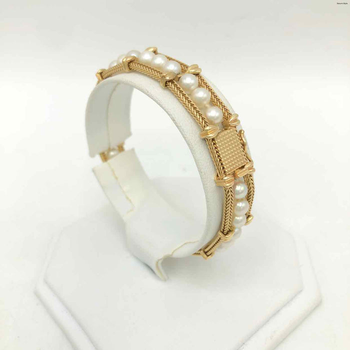 White Pearl 14k Gold 14k-Bracelet