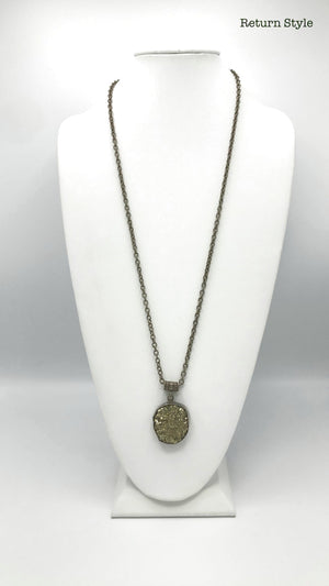 CHARLES ALBERT Sterling Druzy ss Necklace