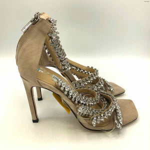 JIMMY CHOO Beige Crystal Heels Shoe Size 38 US: 7-1/2 Shoes