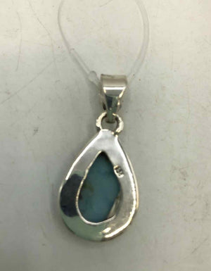 Blue Sterling Silver Larimar SS Larimar Pend - ReturnStyle