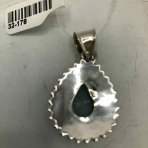 Blue Sterling Silver Larimar SS Larimar Pend - ReturnStyle