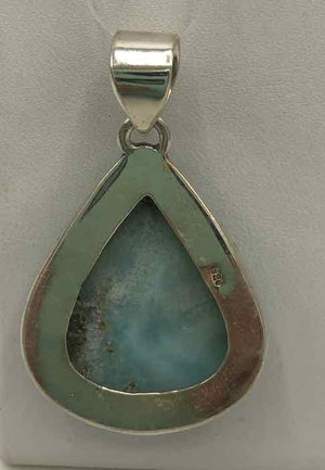 Blue Sterling Silver Larimar SS Larimar Pend - ReturnStyle