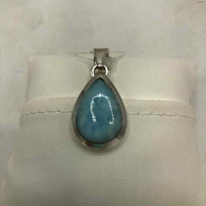 Blue Sterling Silver Larimar SS Larimar Pend - ReturnStyle