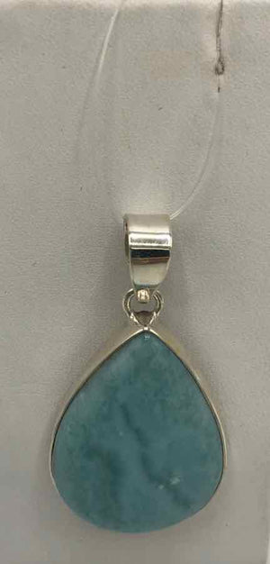 Blue Sterling Silver Larimar SS Larimar Pend - ReturnStyle