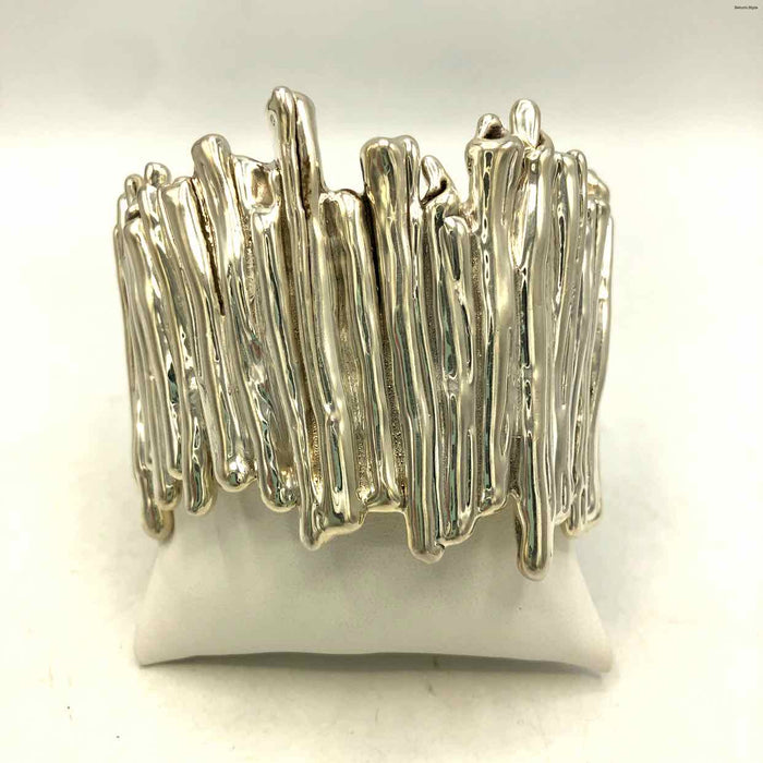 Sterling Silver Textured Bar ss Bracelet