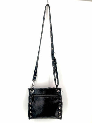 HAMMITT Black Gunmetal Leather Pre Loved Studded Small Crossbody Purse