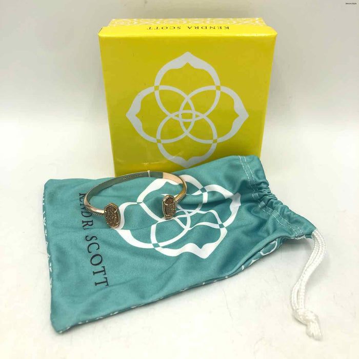 KENDRA SCOTT Rose Gold Druzy Pre Loved Cubic Zirconia Bracelet